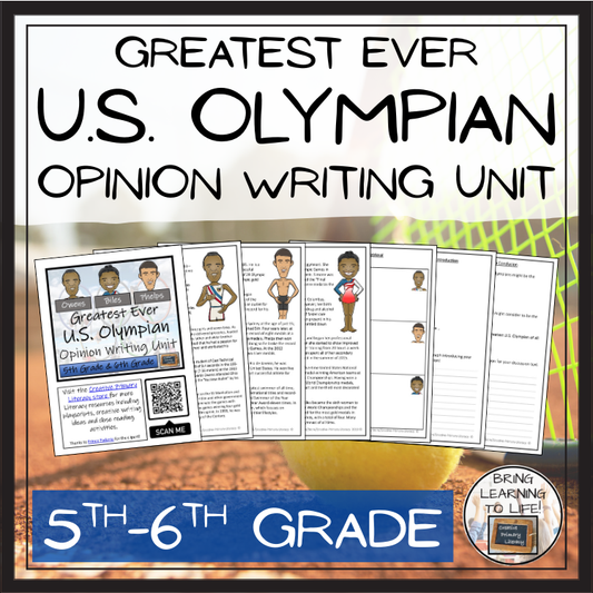 Greatest U.S. Olympian Opinion Writing Unit | 5th Grade & 6th Grade