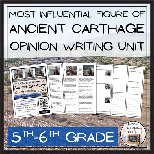 Most Influential of Ancient Carthage Opinion Writing Unit | 5th & 6th Grade