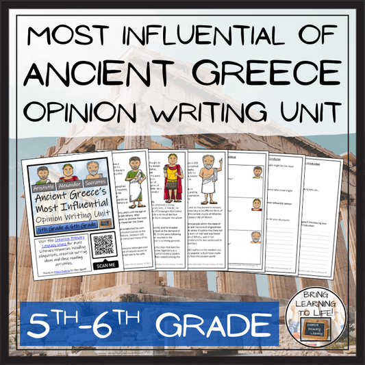 Ancient Greece's Most Influential Opinion Writing Unit | 5th Grade & 6th Grade