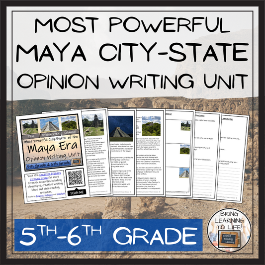 Most Powerful City of the Maya Empire Opinion Writing Unit | 5th & 6th Grade