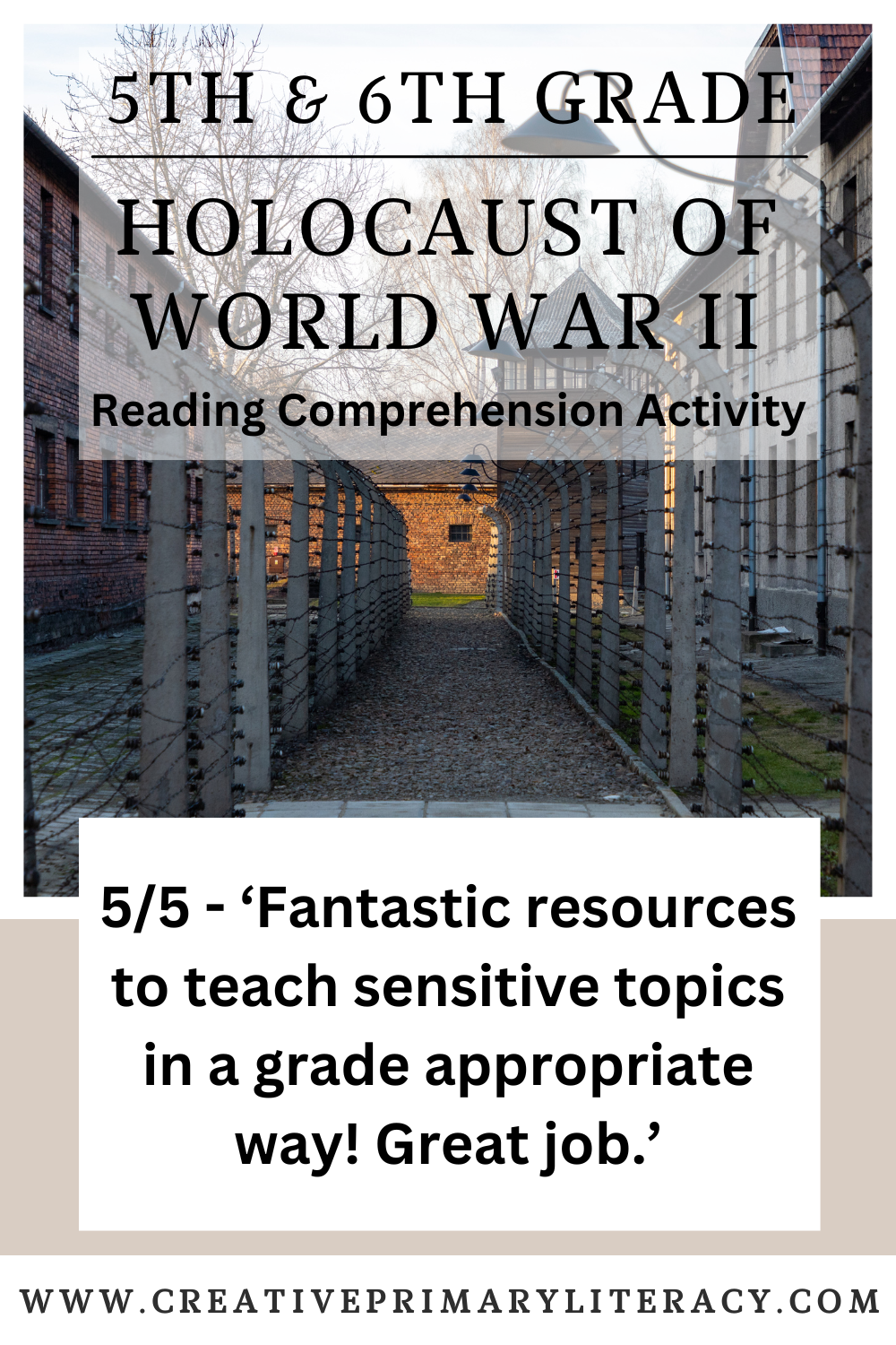 Holocaust of World War II Close Reading Comprehension | 5th Grade & 6th Grade