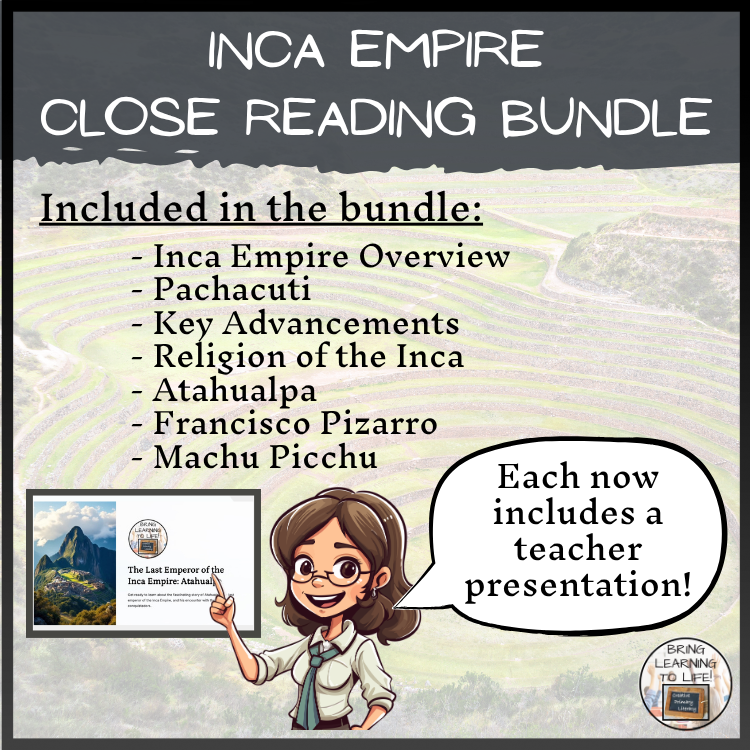 Inca Empire Close Reading Comprehension Bundle | 5th Grade & 6th Grade
