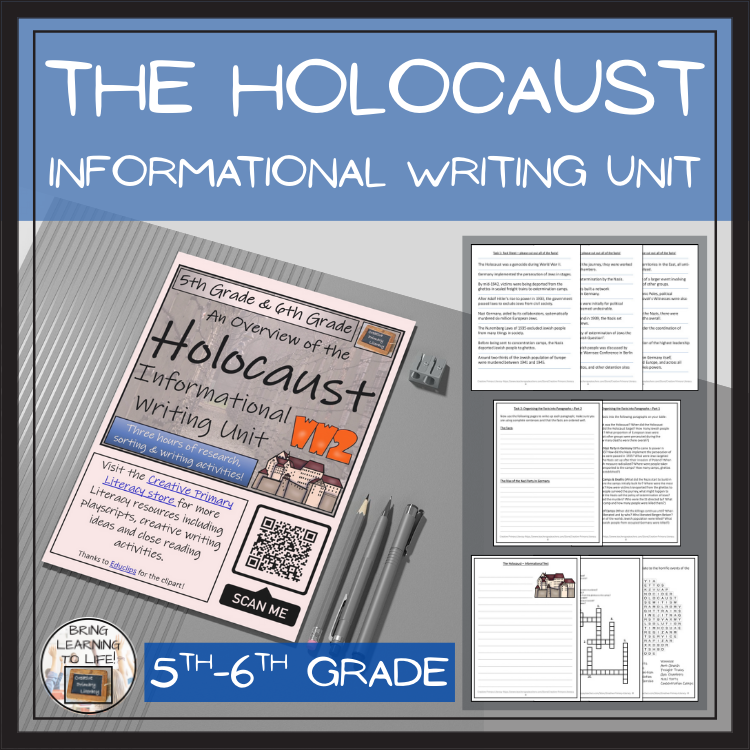 Holocaust Informational Writing Unit | 5th Grade & 6th Grade
