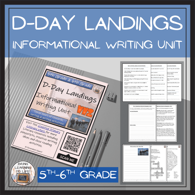 D-Day Landings Informational Writing Unit | 5th Grade & 6th Grade