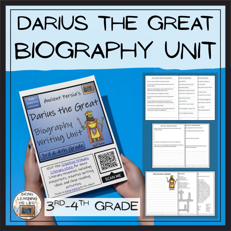 Darius the Great Biography Project & Writing Unit | 3rd Grade & 4th Grade