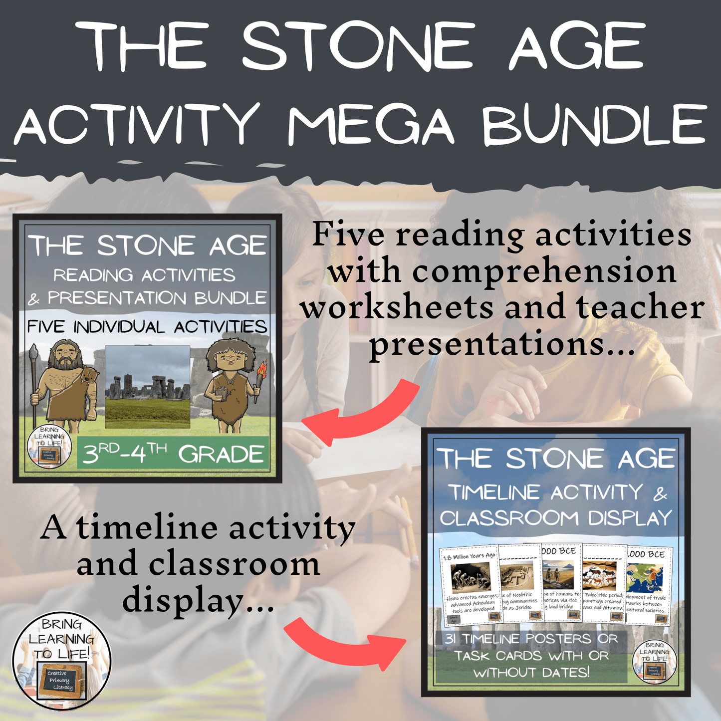 Stone Age Mega Bundle of Activities | 3rd Grade & 4th Grade