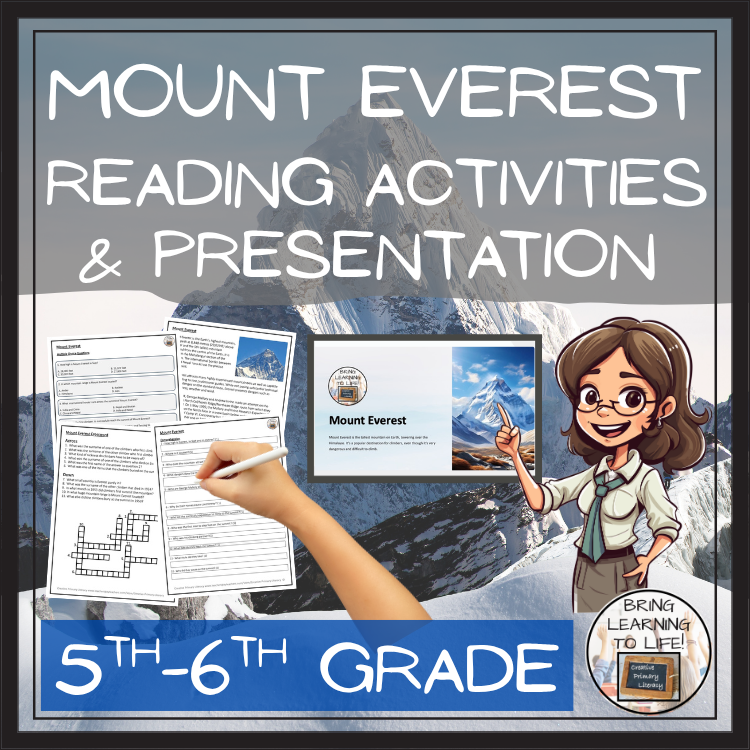 Mount Everest Close Reading Comprehension Activities | 5th Grade & 6th Grade