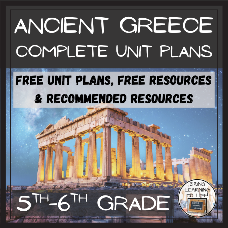 Ancient Greece Unit Plans | 5th Grade or 6th Grade