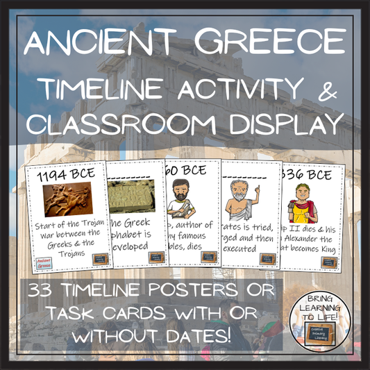 Ancient Greece Timeline Activity & Classroom Display