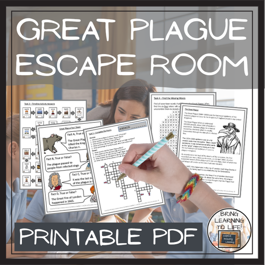 The Great Plague Escape Room | Social Studies & British History Activity