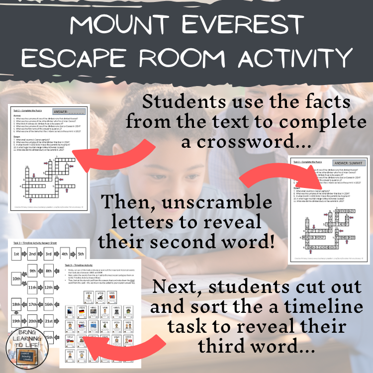 Mount Everest Escape Room | Social Studies & Geography Activity
