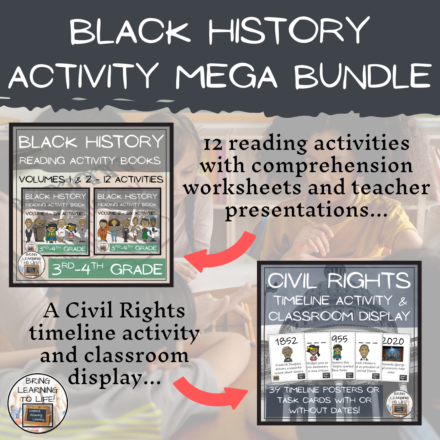 Black History Month Social Studies Mega Bundle | 3rd-4th Grade