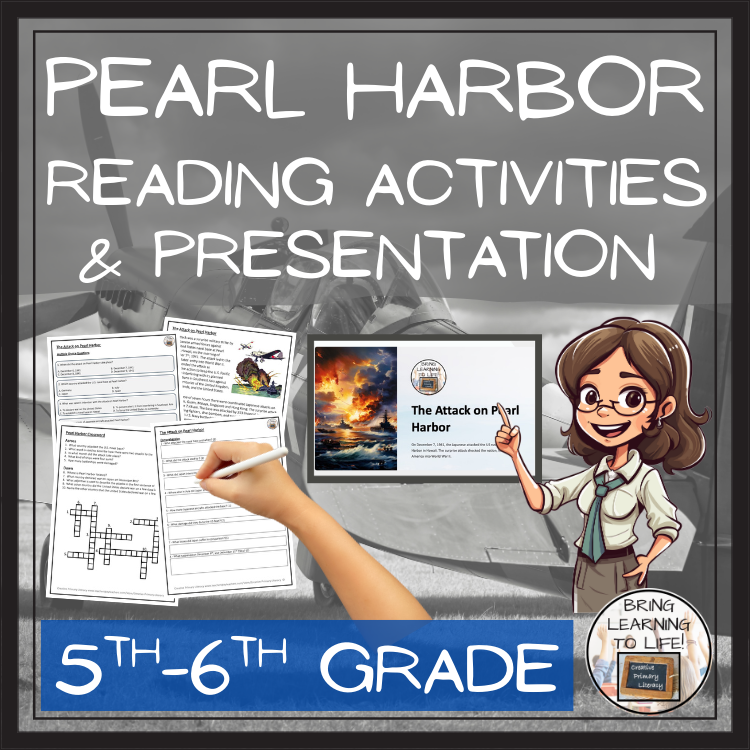 Attack on Pearl Harbor Close Reading Comprehension Activity | 5th & 6th Grade