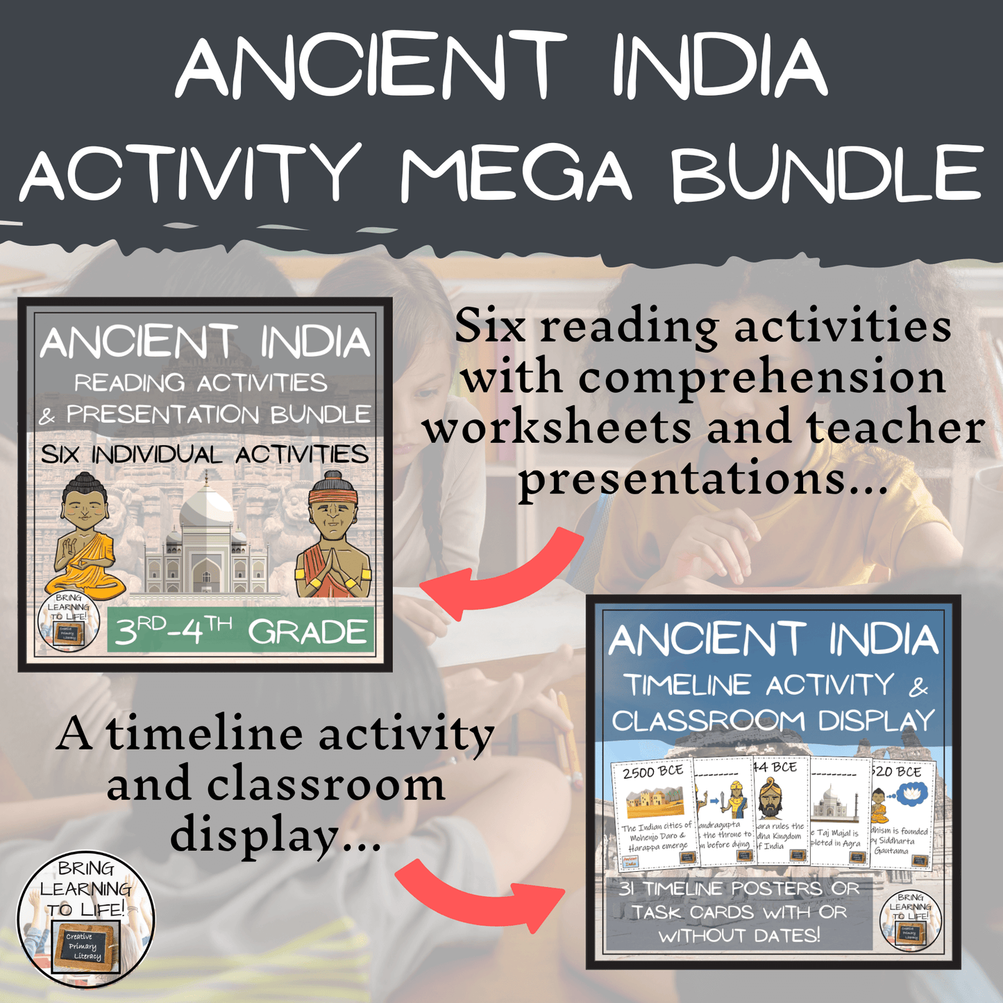 Ancient India Mega Bundle of Activities | 3rd Grade & 4th Grade