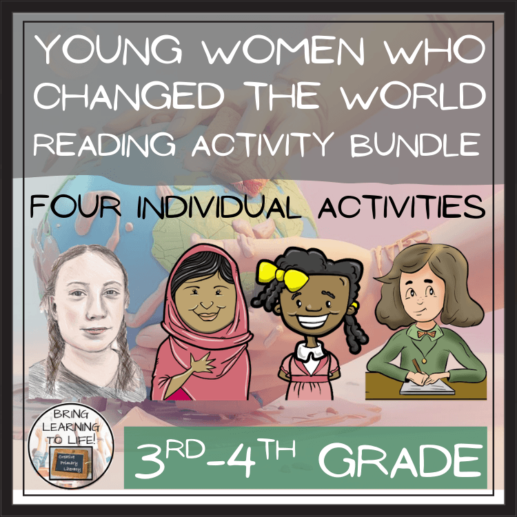 Young Women Who Changed the World Close Reading Bundle | 3rd-4th Grade