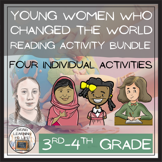 Young Women Who Changed the World Close Reading Bundle | 3rd-4th Grade
