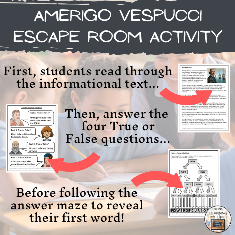 Amerigo Vespucci Escape Room | Social Studies & History Activity