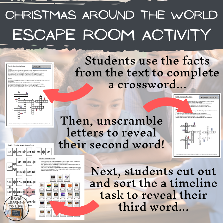 Christmas Around the World Escape Room | Social Studies & History Activity