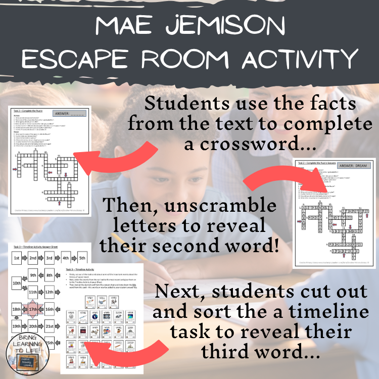 Mae Jemison Escape Room | Social Studies & History Activity