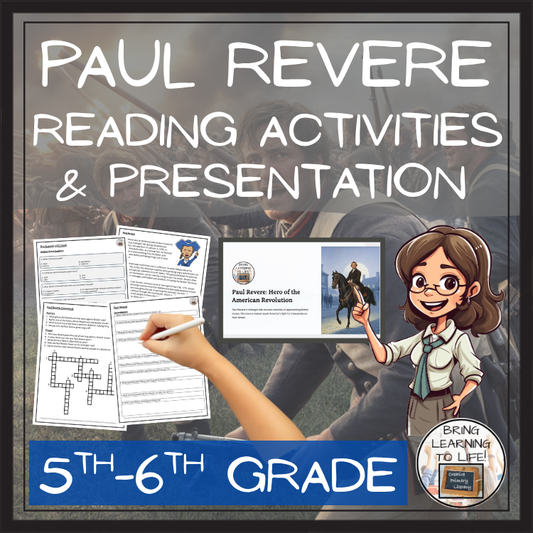 Paul Revere Close Reading Comprehension Activities | 5th Grade & 6th Grade
