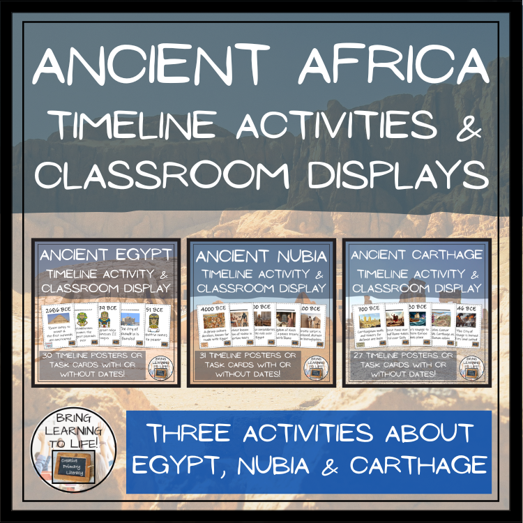Ancient Africa Timeline Activity & Classroom Display Bundle