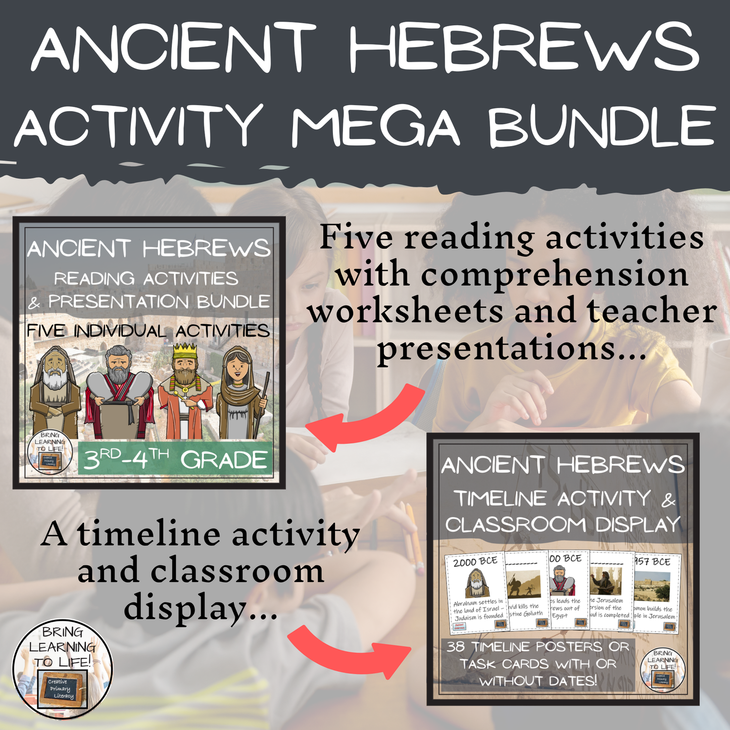 Ancient Hebrews Mega Bundle of Activities | 3rd Grade & 4th Grade