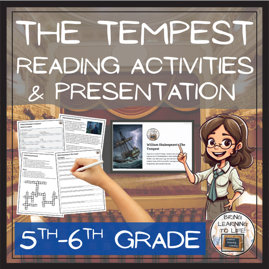 The Tempest Close Reading Comprehension Activities | 5th Grade & 6th Grade