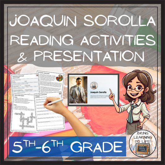 Joaquín Sorolla Close Reading Comprehension Activities | 5th Grade & 6th Grade