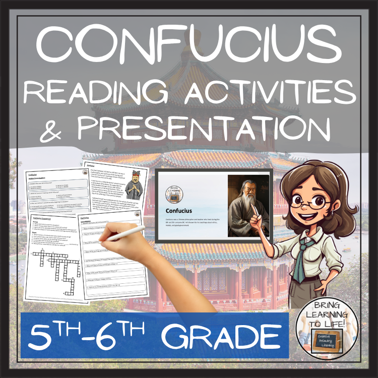 Confucius Close Reading Comprehension Activities | 5th Grade & 6th Grade