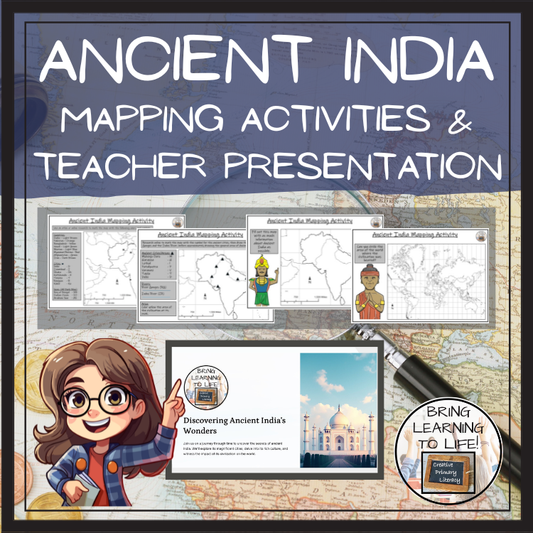 Ancient India Map Activity & Teaching Presentation