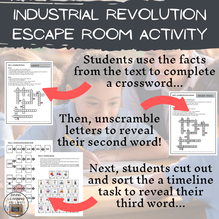 Industrial Revolution Escape Room | Social Studies & History Activity