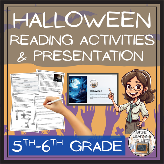 Halloween Close Reading Comprehension Activities | 5th Grade & 6th Grade
