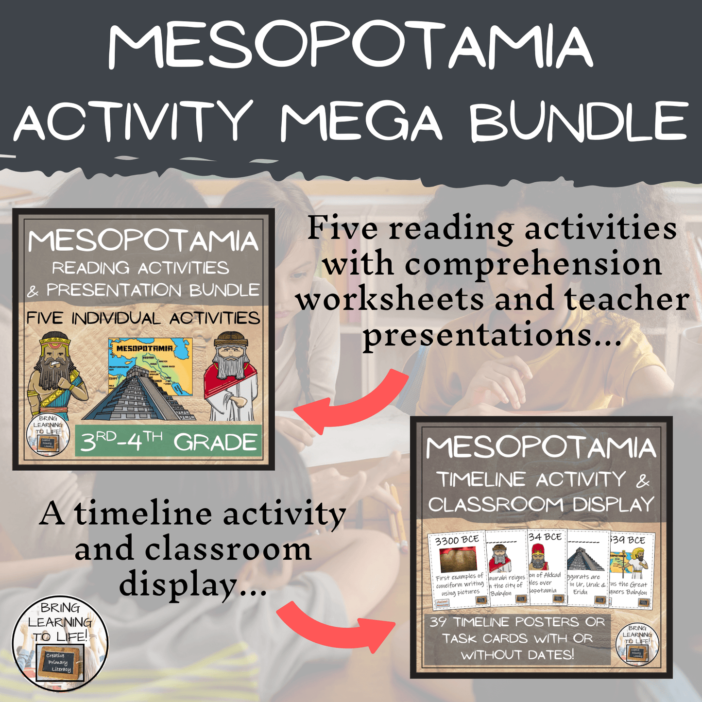Ancient Mesopotamia Mega Bundle of Activities | 3rd Grade & 4th Grade
