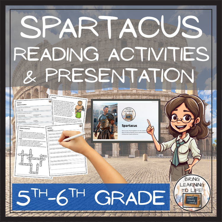 Spartacus Close Reading Comprehension Activity | 5th Grade & 6th Grade