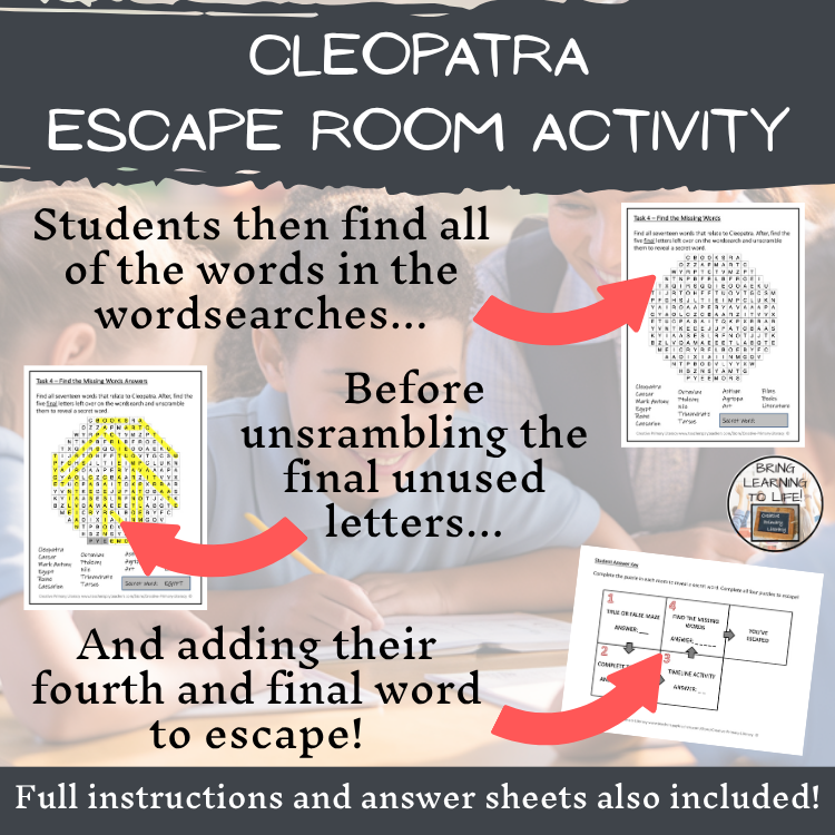 Cleopatra Escape Room | Social Studies & Ancient History Activity