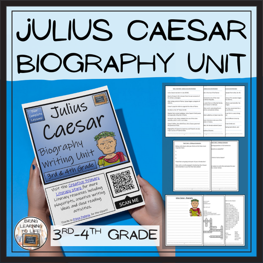 Julius Caesar Biography Project & Writing Unit | 3rd Grade & 4th Grade