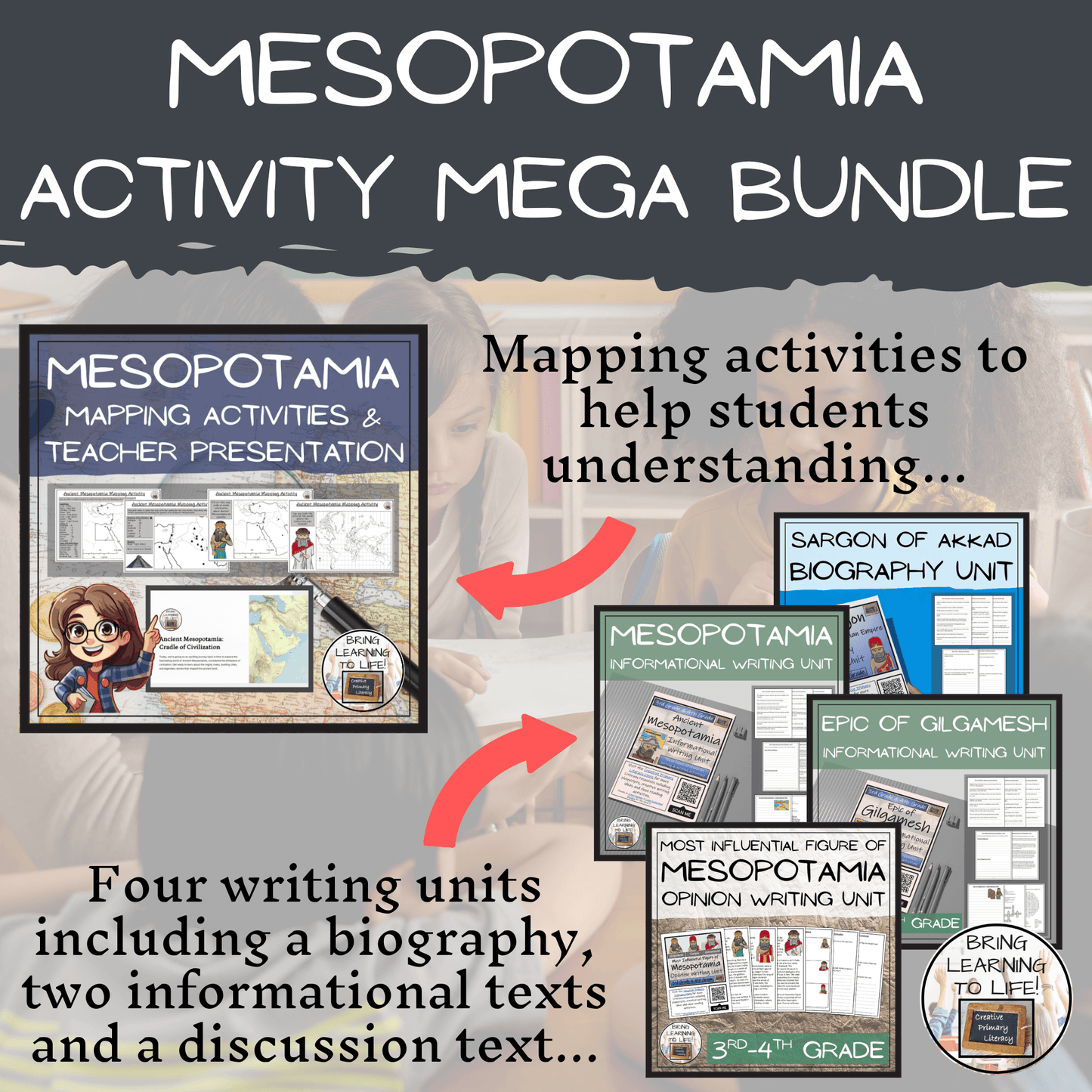 Ancient Mesopotamia Mega Bundle of Activities | 3rd Grade & 4th Grade
