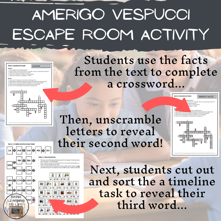 Amerigo Vespucci Escape Room | Social Studies & History Activity