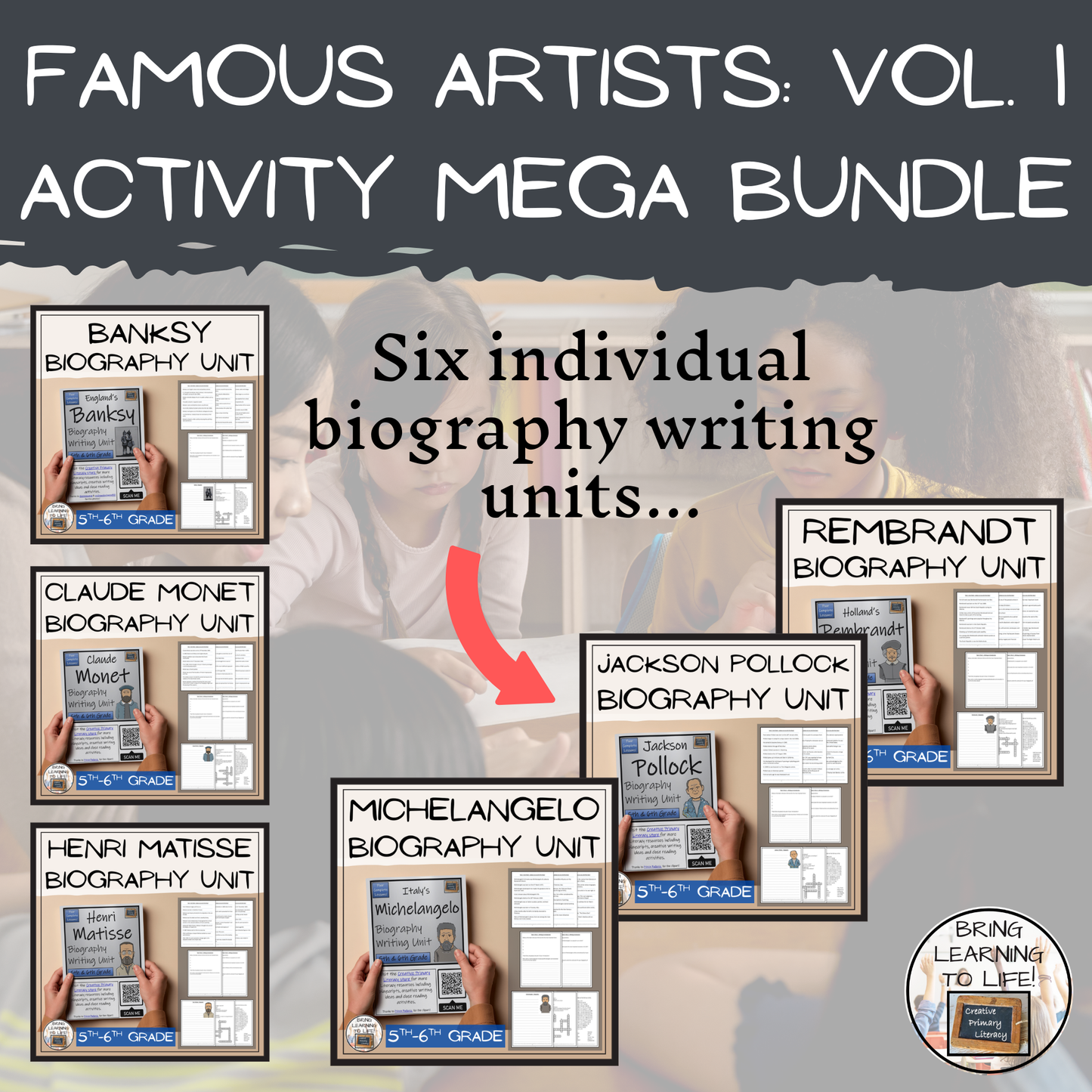 Famous Artists Activity Mega Bundle Volume 2 | 5th-6th Grade