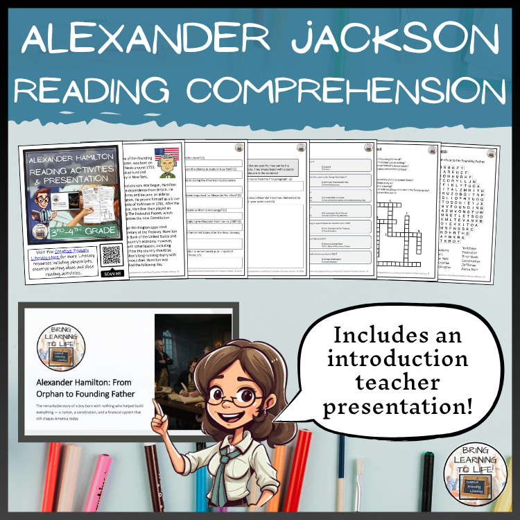 Alexander Hamilton Reading Comprehension Activities | 3rd Grade & 4th Grade
