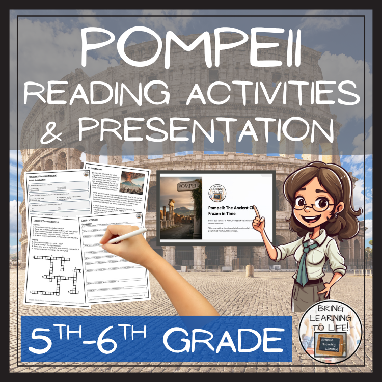 Pompeii Close Reading Comprehension Activities | 5th Grade & 6th Grade
