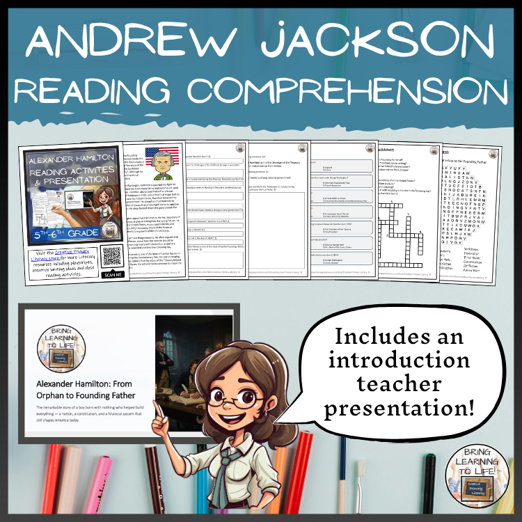 Alexander Hamilton Reading Comprehension Activities | 5th Grade & 6th Grade