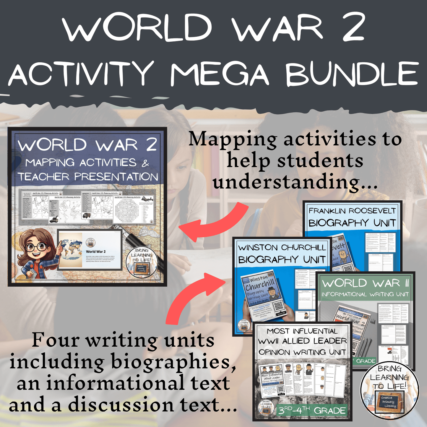 World War II Mega Bundle of Activities | 3rd Grade & 4th Grade