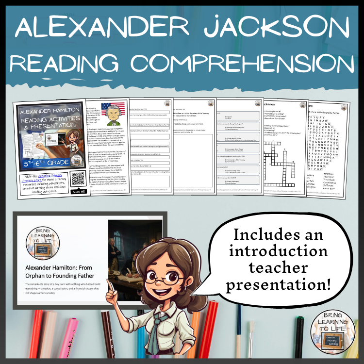 Alexander Hamilton Reading Comprehension Activities | 5th Grade & 6th Grade