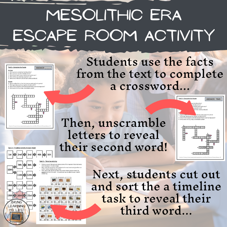 Mesolithic Era Escape Room | Social Studies & Ancient History Activity