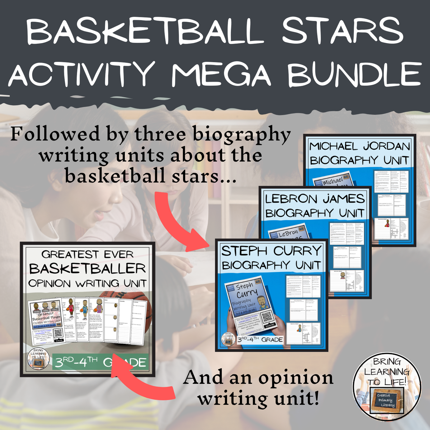 Basketball Stars Mega Bundle of Activities | 3rd-4th Grade