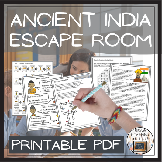 Ancient India Escape Room | Social Studies & Ancient History Activity