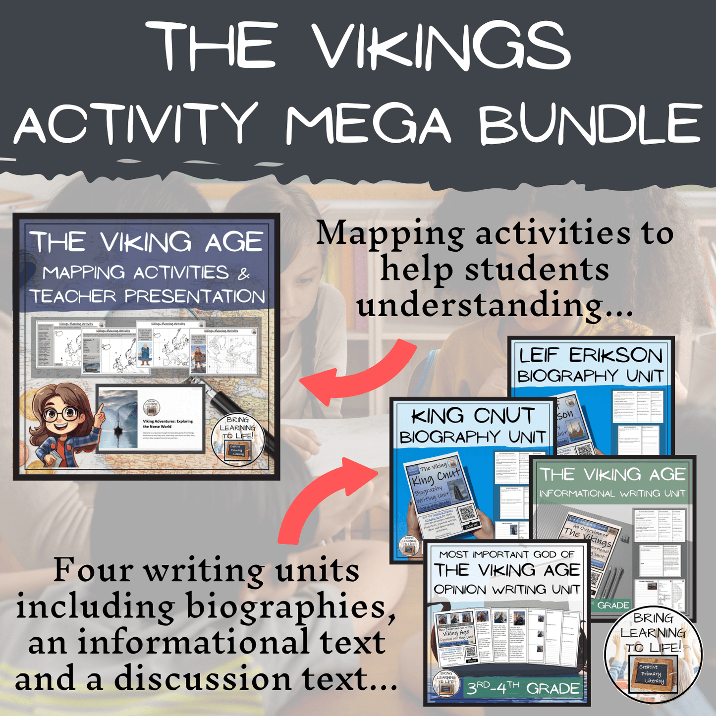 The Vikings Mega Bundle of Activities | 3rd Grade & 4th Grade