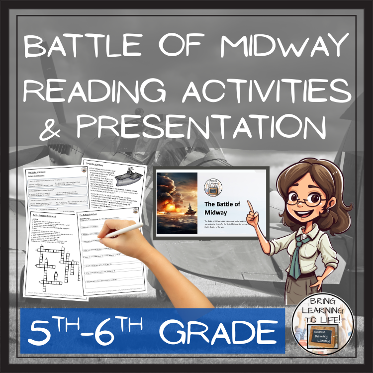 Battle of Midway Close Reading Comprehension Activity | 5th Grade & 6th Grade
