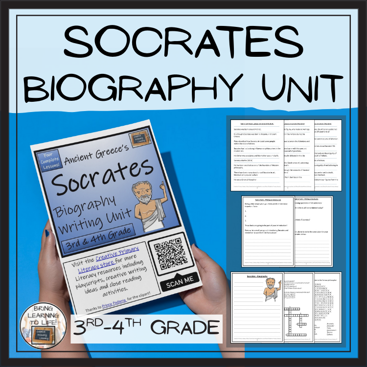 Socrates Biography Project & Writing Unit | 3rd Grade & 4th Grade